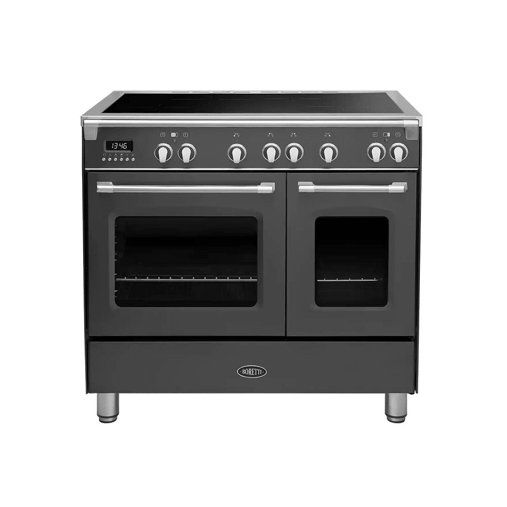 Boretti Toscana 90cm Inductiefornuis Dubbele Oven 4 Inductiezones