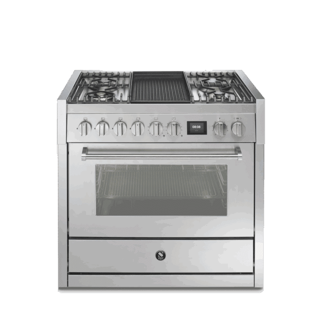 Steel Genesi Gasfornuis 90cm 1 Oven